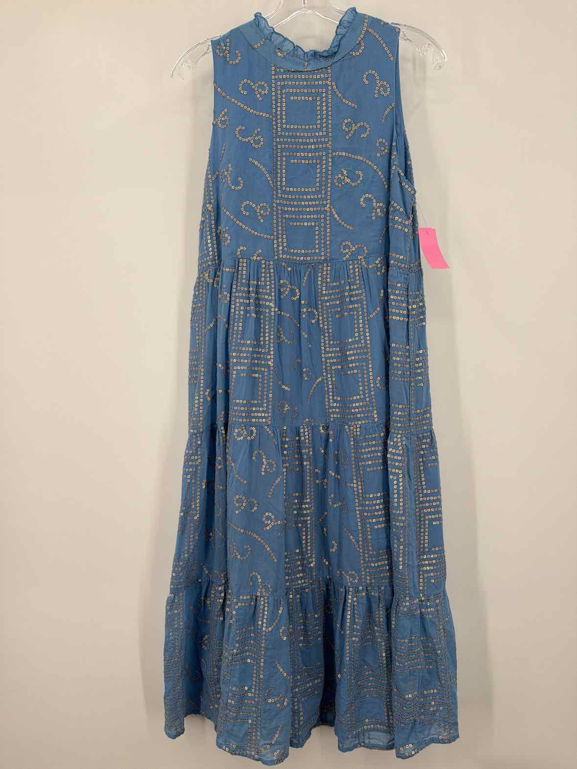 Pre-Owned Oliphant Blue Size Small Long Sleeveless Dress | True Fashionistas.