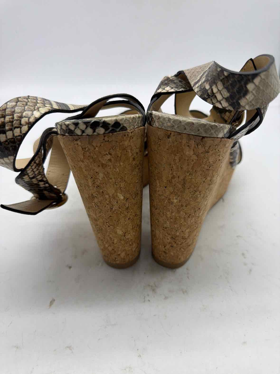Pre-Owned Jimmy Choo Tan Size 10 Wedge Heels | True Fashionistas.