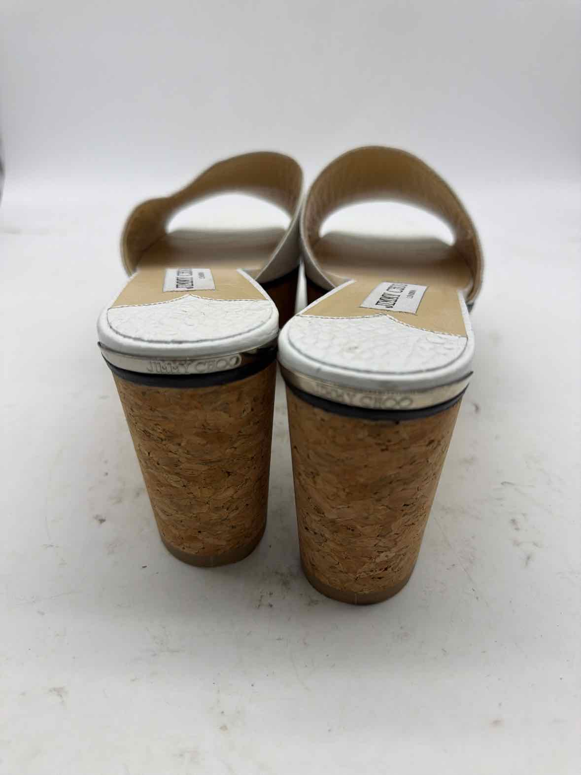 Pre-Owned Jimmy Choo White Size 9.5 Wedge Heels | True Fashionistas.
