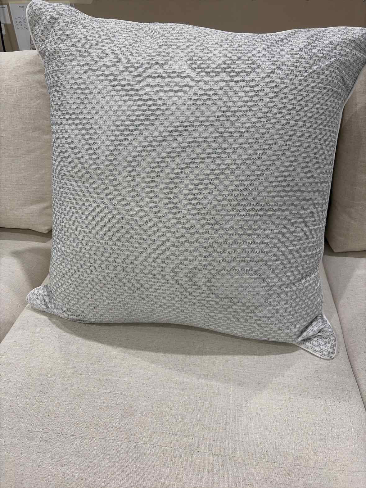 Hotel Collection Silver Metallic Thread Fabric Pillow | True Fashionistas.