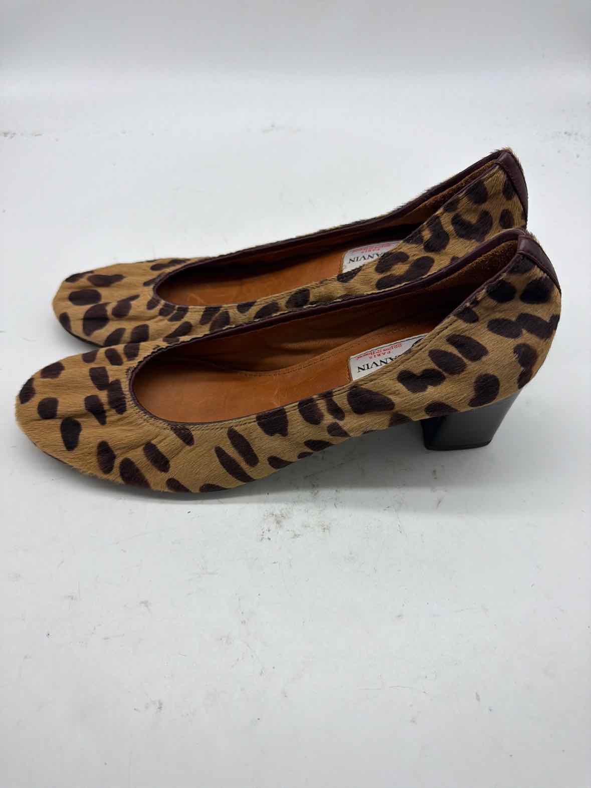 Pre-Owned Lanvin Brown Size 12 Leopard Block Heel Heels | True Fashionistas.
