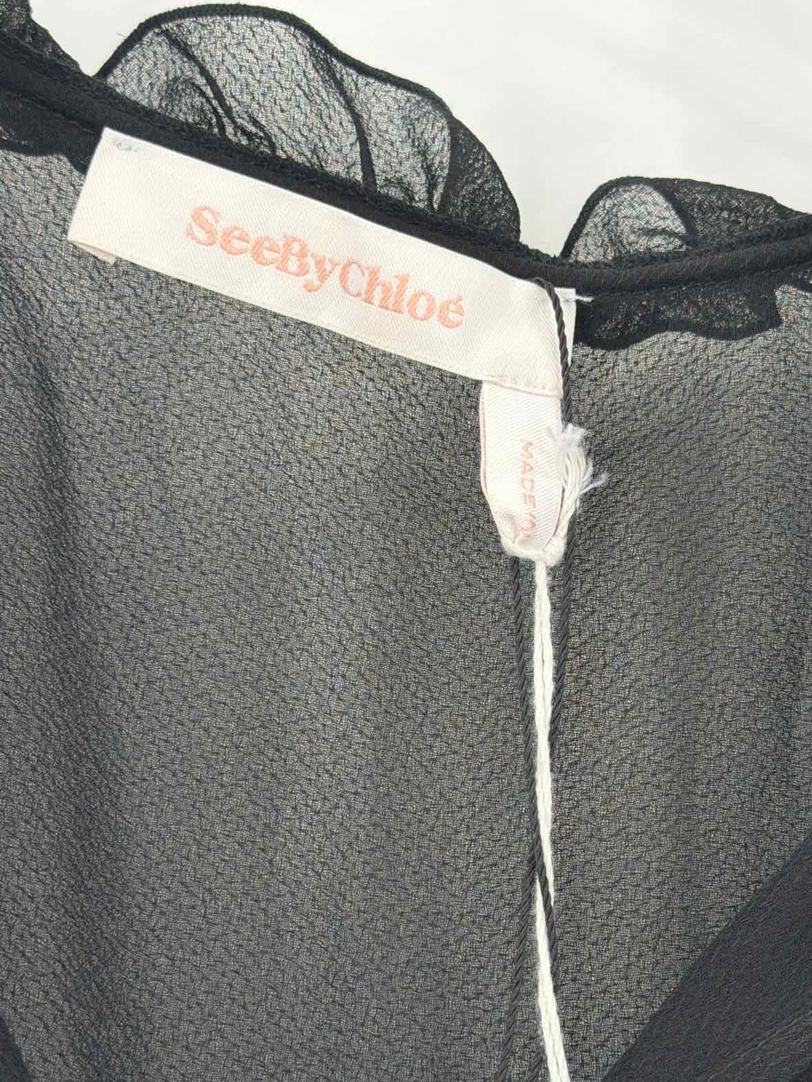Pre-Owned See By Chloe Black Size 42 Blouse | True Fashionistas.