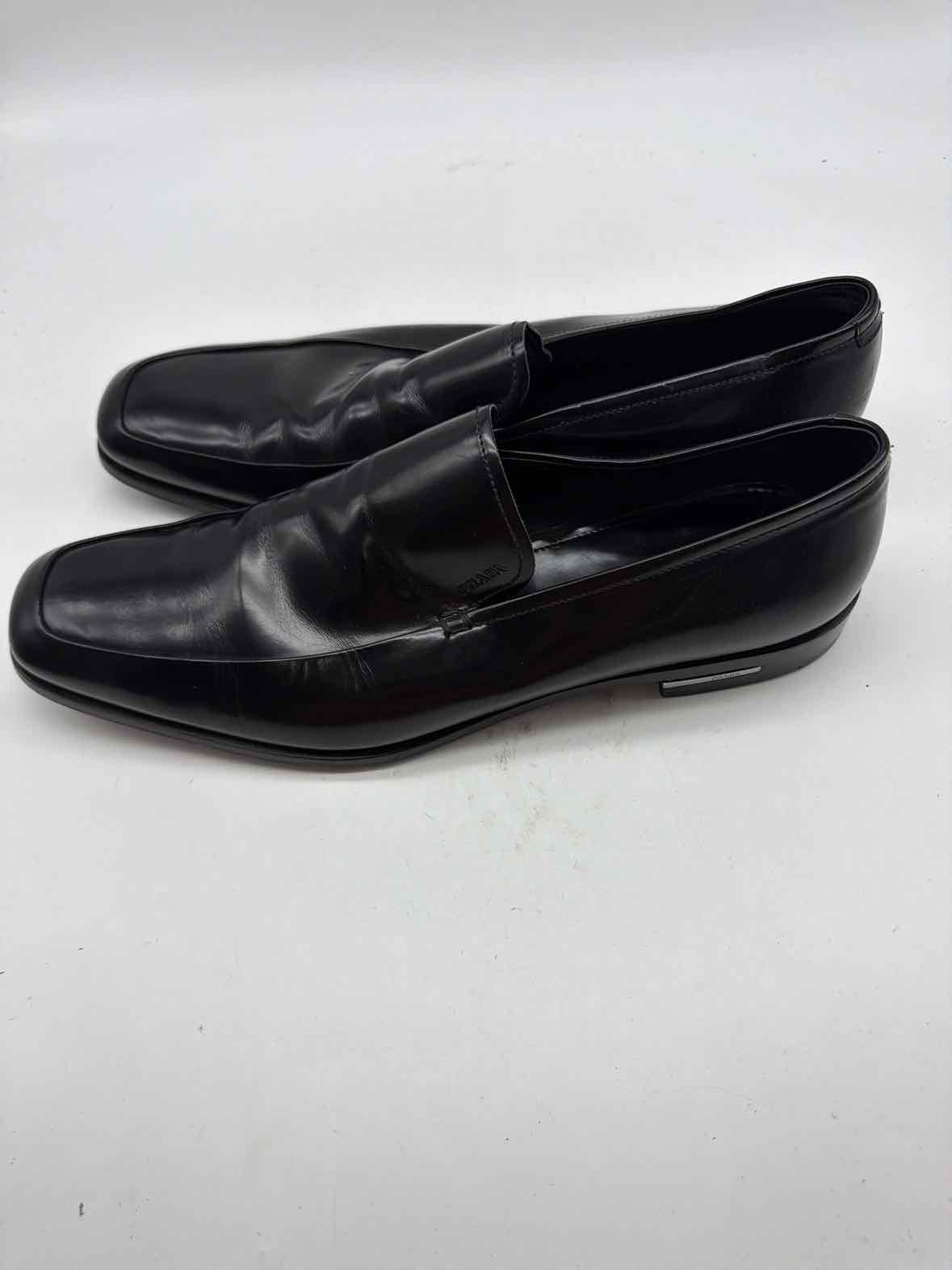 Pre-Owned Prada Black 8.5 Dress Shoe Men's Slip On | True Fashionistas.