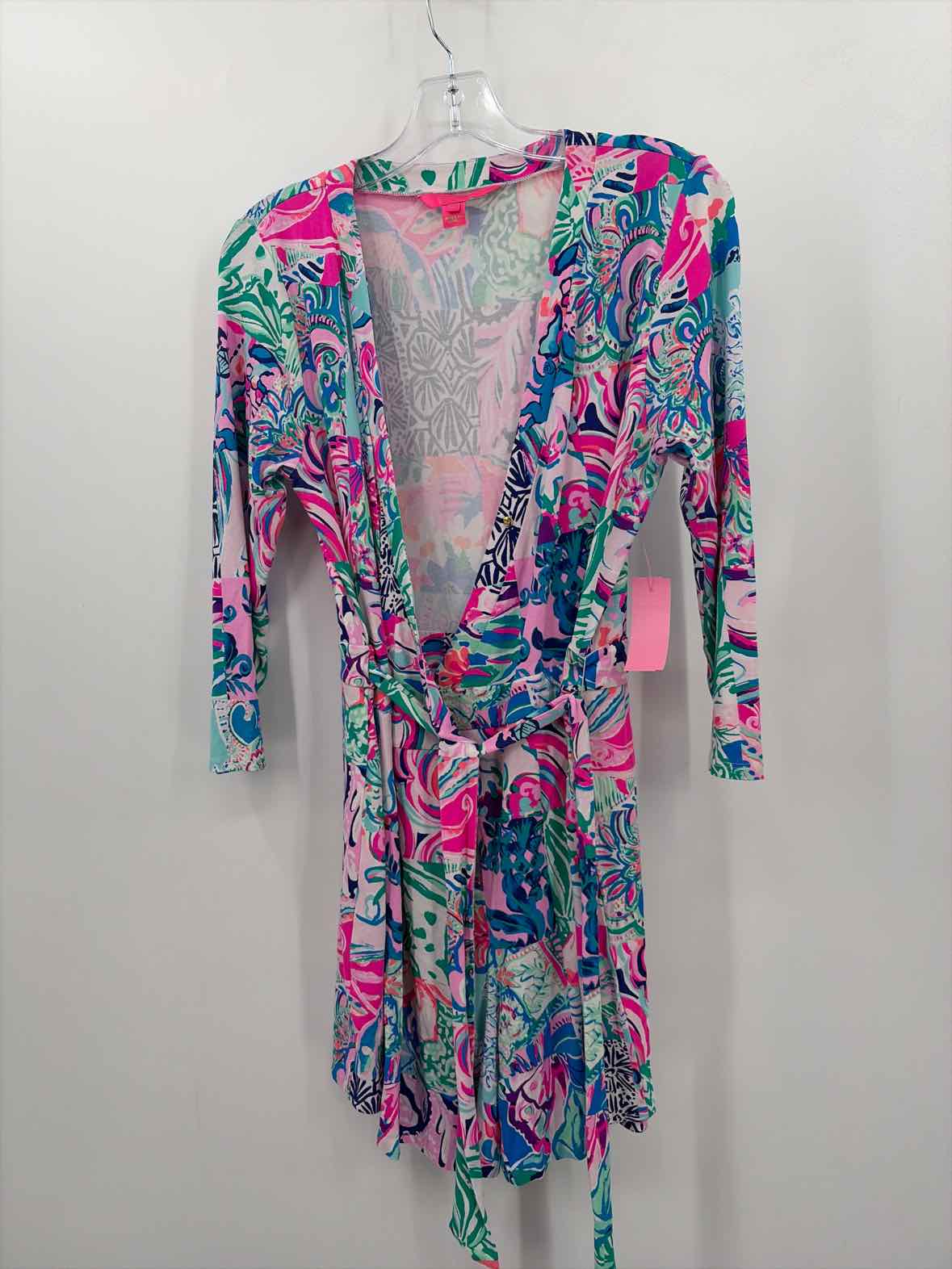 Lilly Pulitzer Pink Size Medium Wrap Long Sleeve Romper | True Fashionistas.