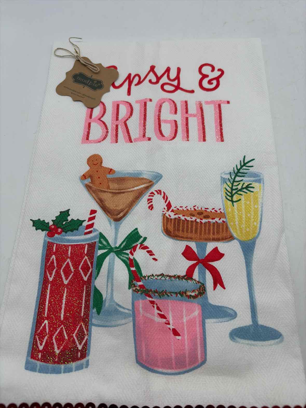 White Christmas Tipsy and Bright Towel | True Fashionistas.
