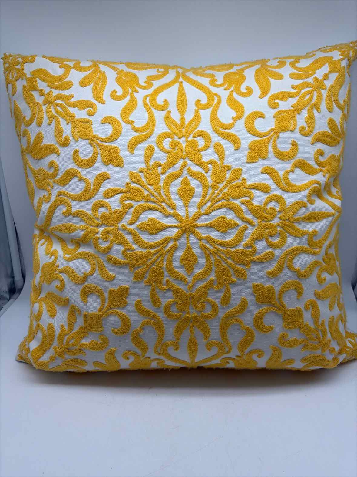 Home Accents Yellow And White Pillow | True Fashionistas.
