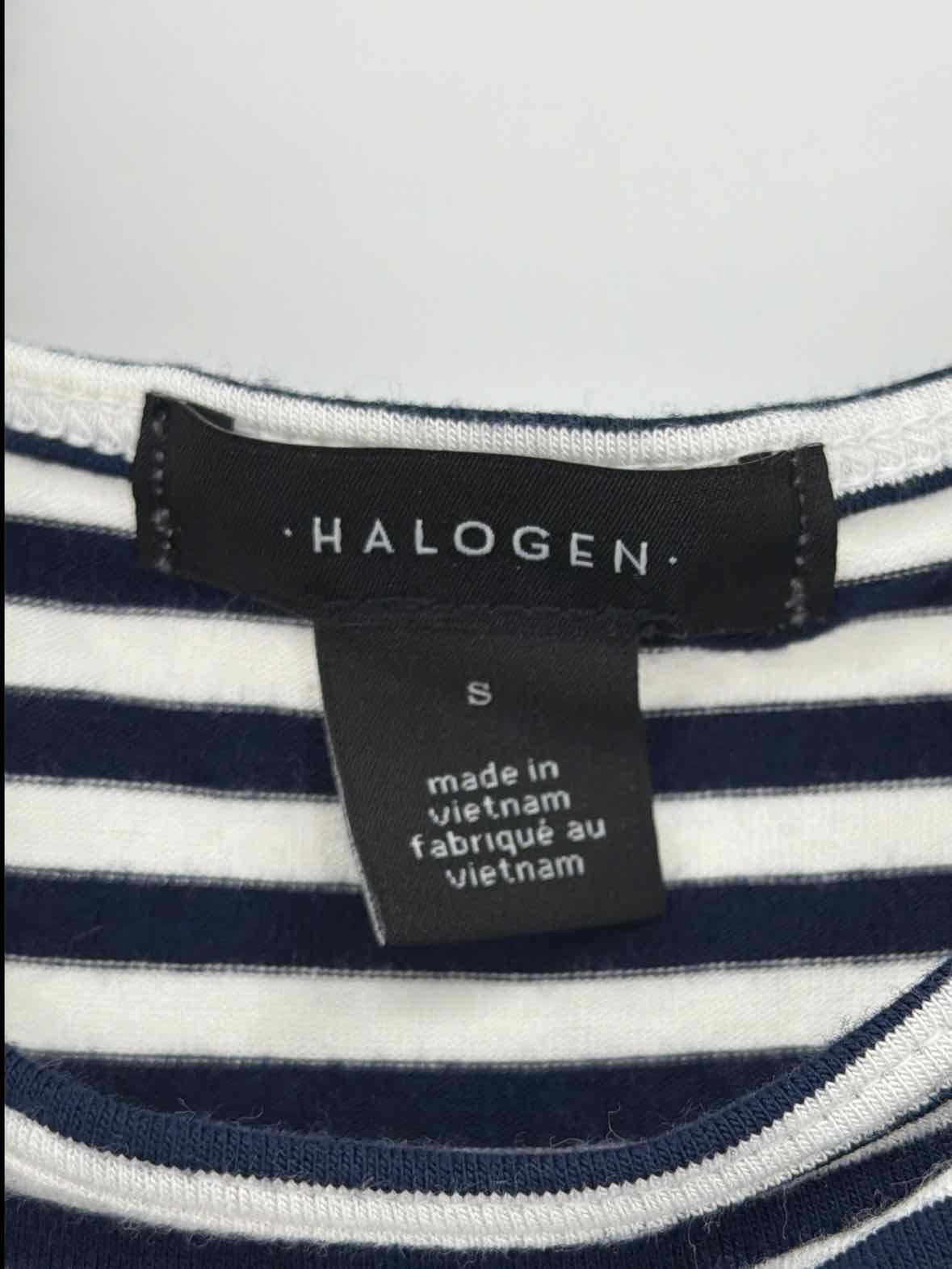 Pre-Owned Halogen Navy Size Small Stripe Tank Top | True Fashionistas.