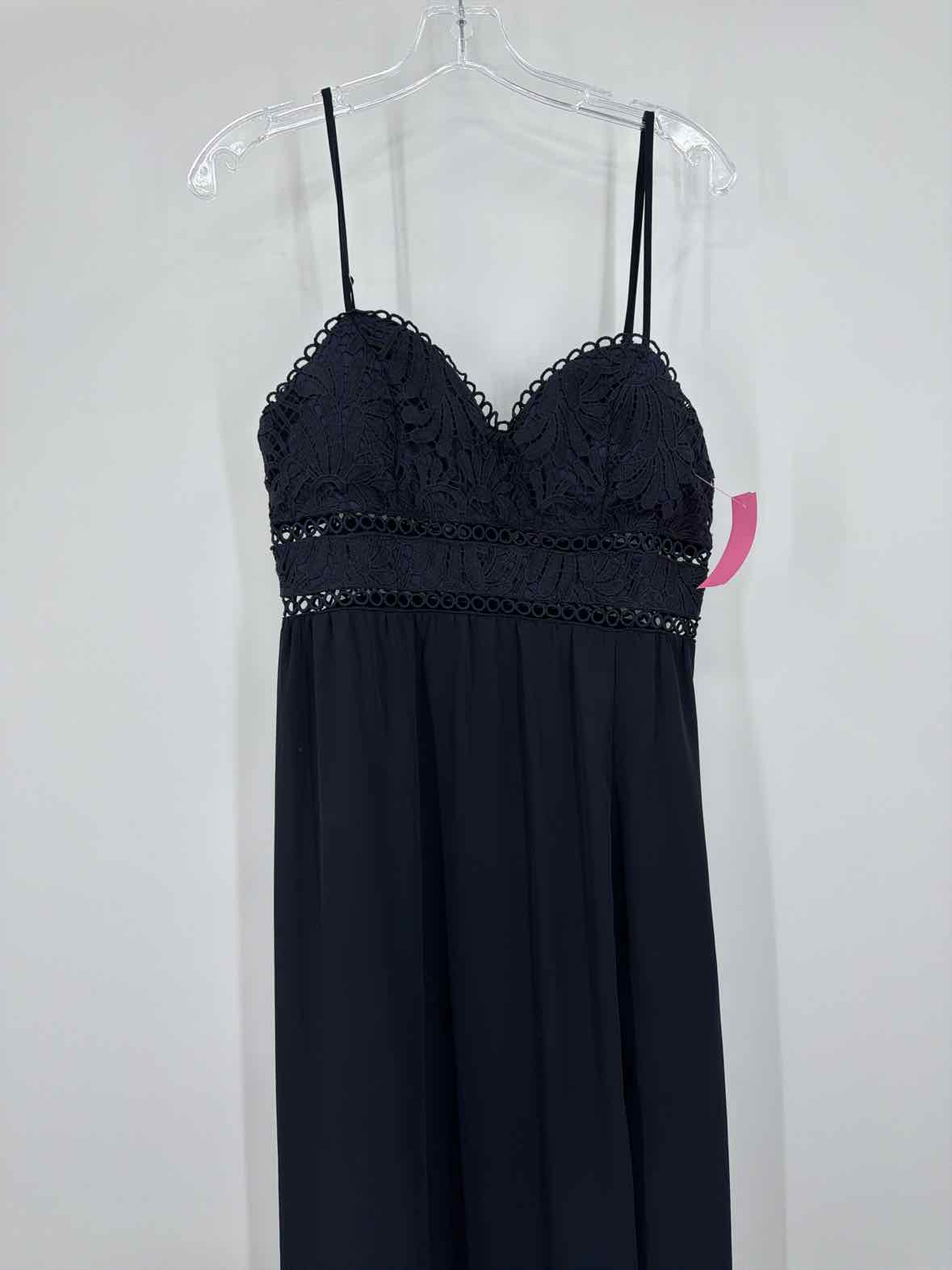 Pre-Owned Style State Navy Size Large Evening Long Sleeveless Dress | True Fashionistas.