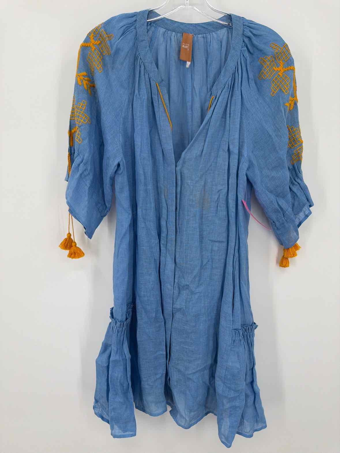 Pre-Owned March 11 Blue Size Large Short Long Sleeve Dress | True Fashionistas.