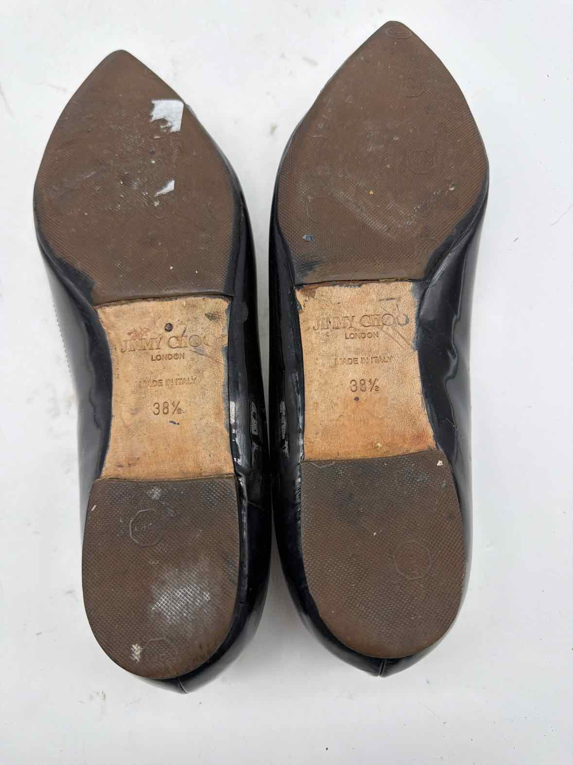Pre-Owned Jimmy Choo Black Size 8.5 Slip On Flats | True Fashionistas.