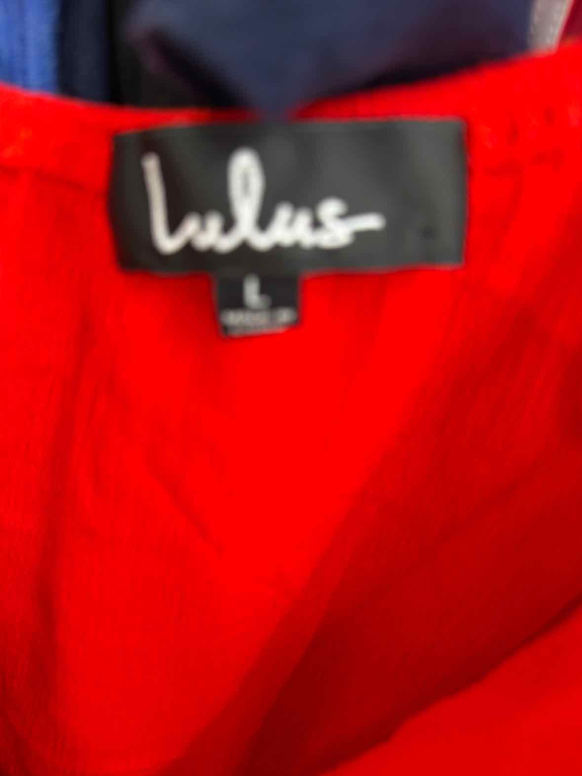 Pre-Owned Lulu's Red Size Large Short Sleeveless Dress | True Fashionistas.