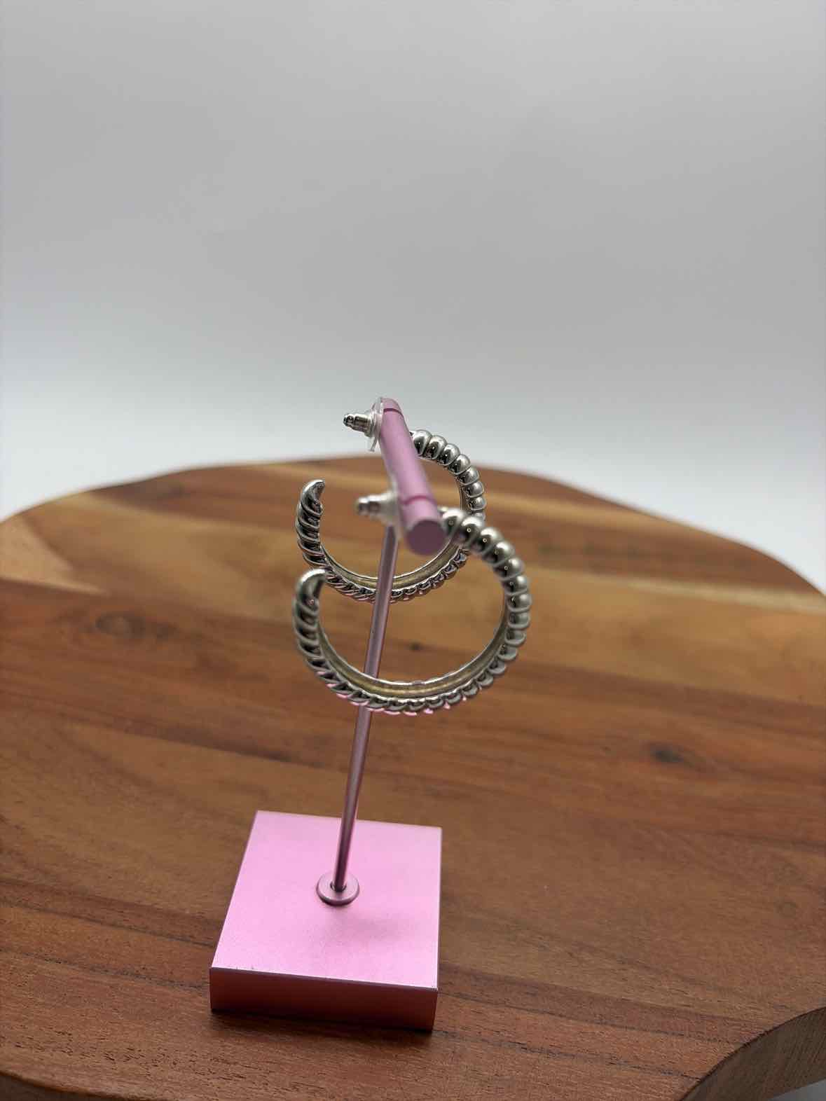 Luv Aj Silver Rope Hoop Earrings | True Fashionistas.