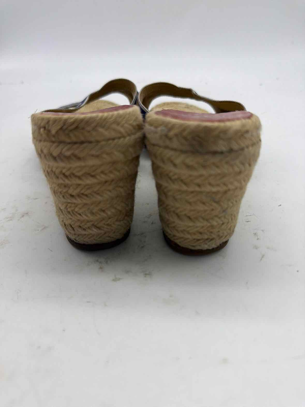 Pre-Owned Christian Louboutin Navy Size 7 Espadrille Heels | True Fashionistas.