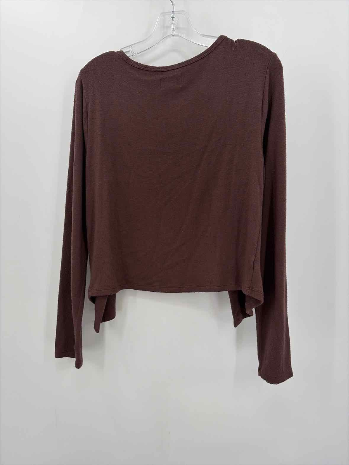 Pre-Owned Lou & Grey Brown Size Large Button Down Sweater | True Fashionistas.