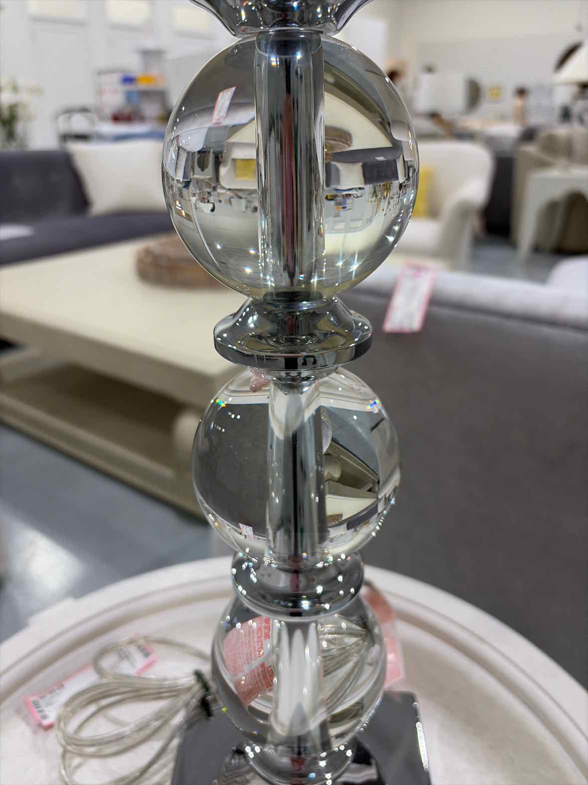 Glass And Chrome Table Lamp | True Fashionistas.