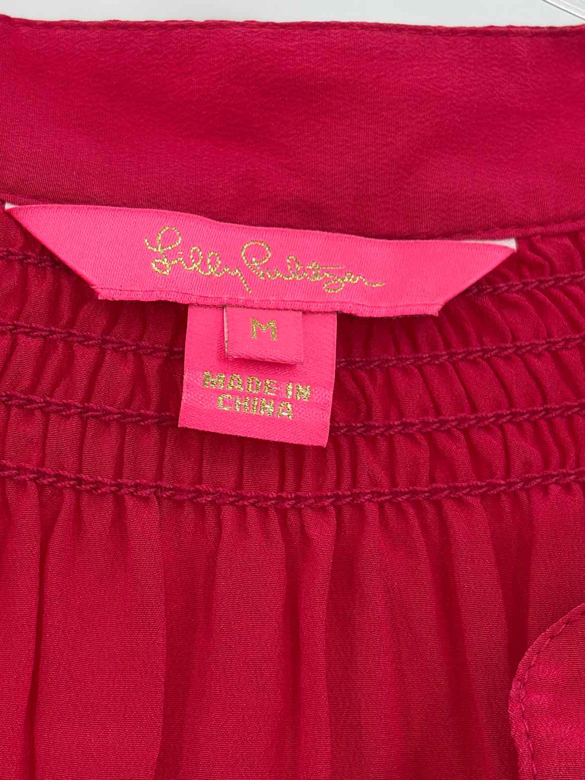 Pre-Owned Lilly Pulitzer Pink Size Medium Long Sleeve Blouse | True Fashionistas.