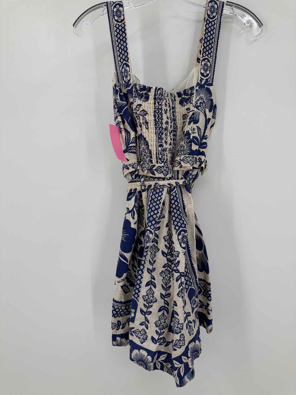 Pre-Owned Farm Rio Blue Size Small Sleeveless Romper | True Fashionistas.