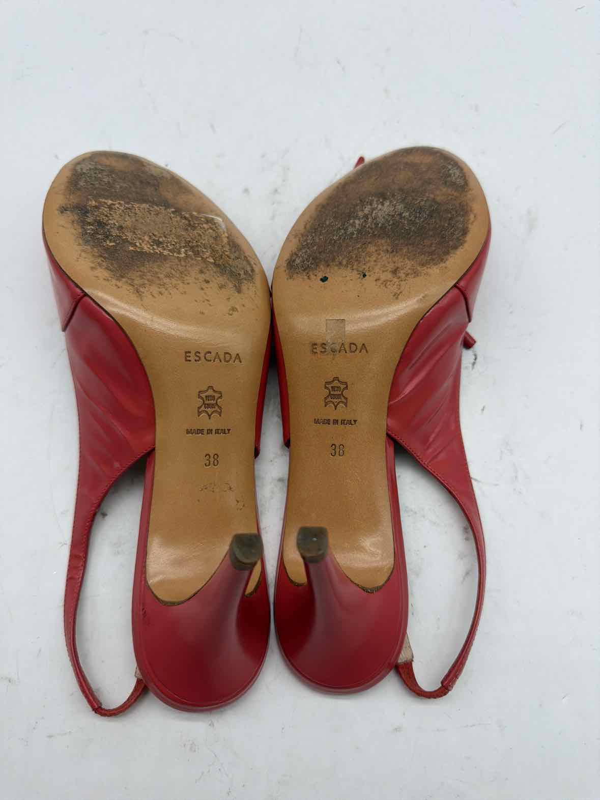 Pre-Owned Escada Pink Size 8 Slingback Heels | True Fashionistas.