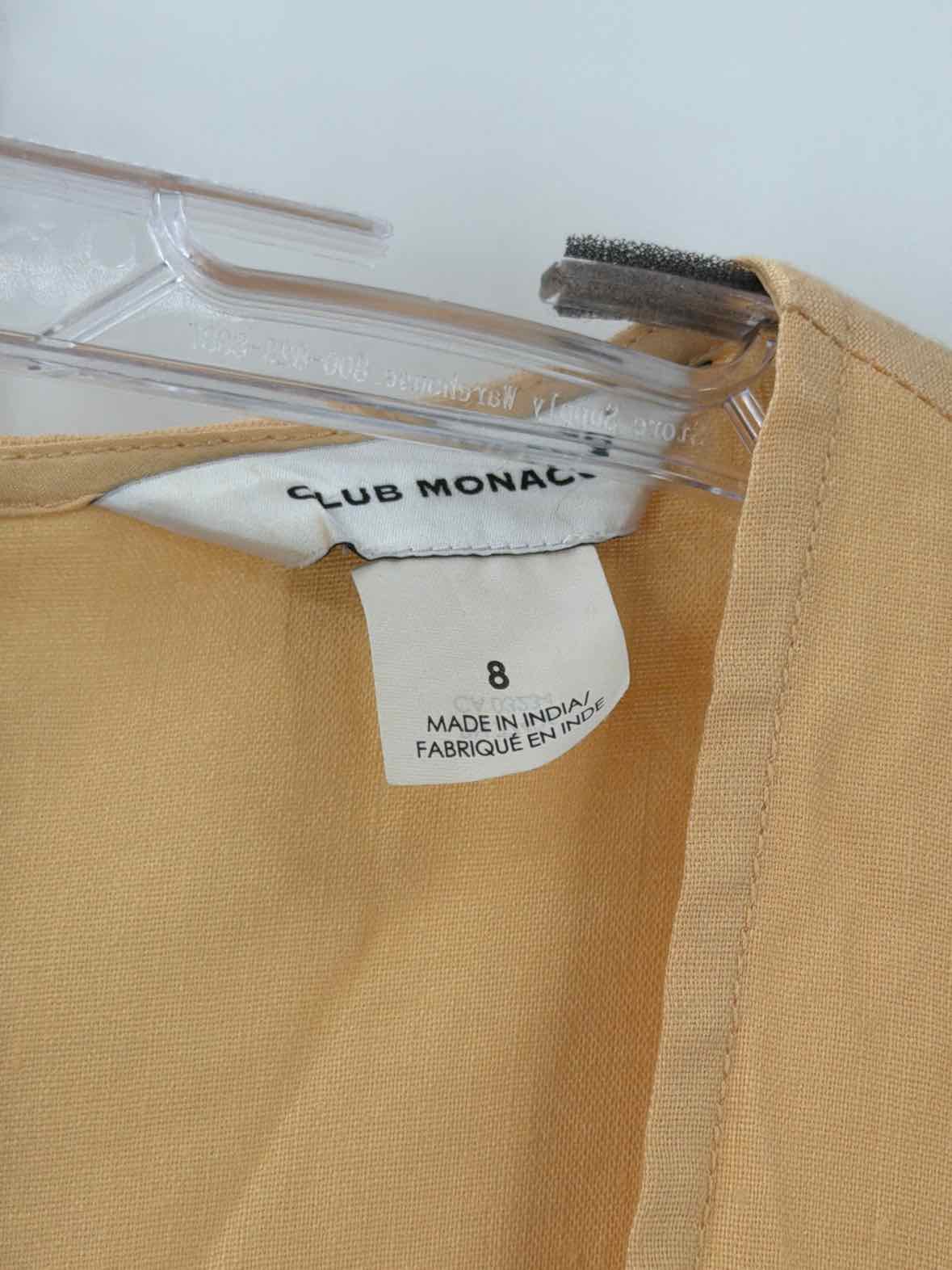 Pre-Owned Club Monaco Yellow Size 8 Long Short Sleeve Dress | True Fashionistas.