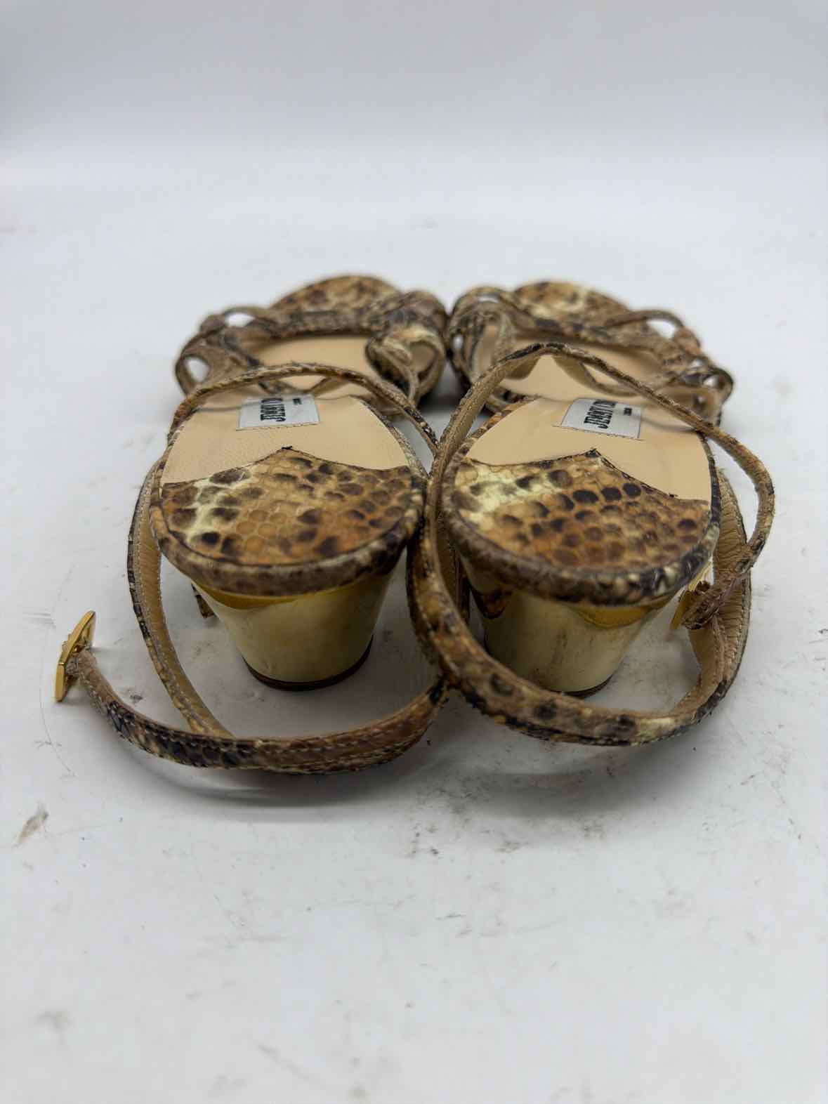 Pre-Owned Jimmy Choo Tan Size 8 Wedge Heels | True Fashionistas.