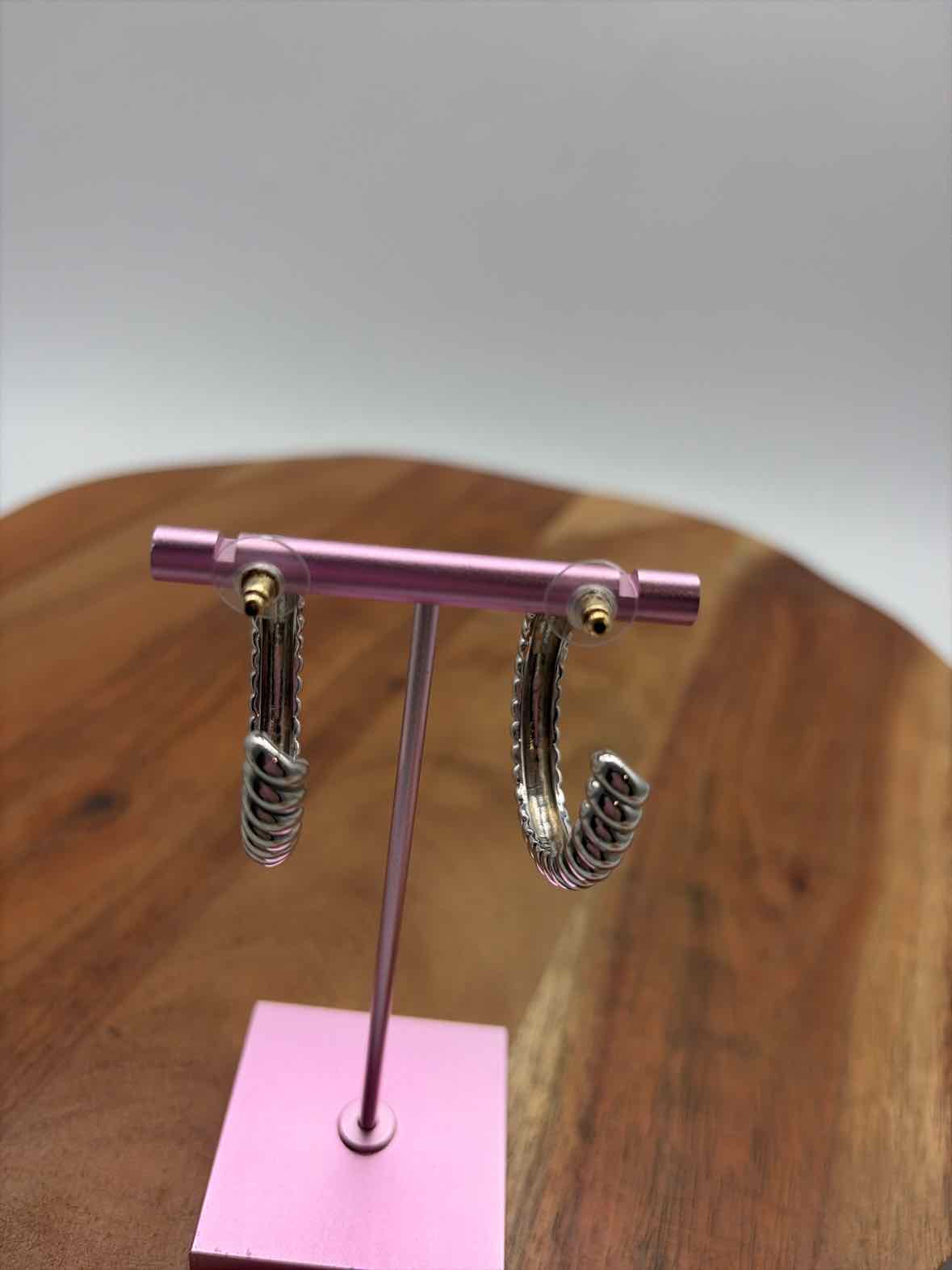 Luv Aj Silver Rope Hoop Earrings | True Fashionistas.
