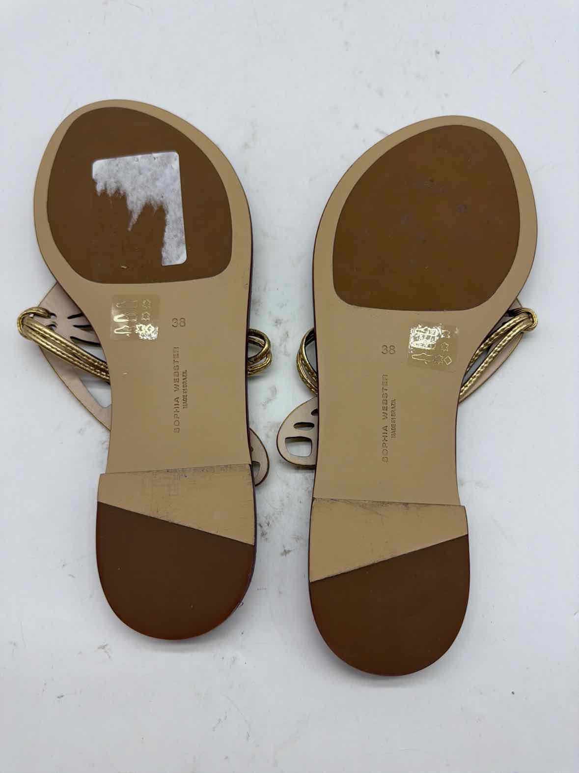 Pre-Owned Sophia Webster Gold Size 8 Thong Sandals | True Fashionistas.