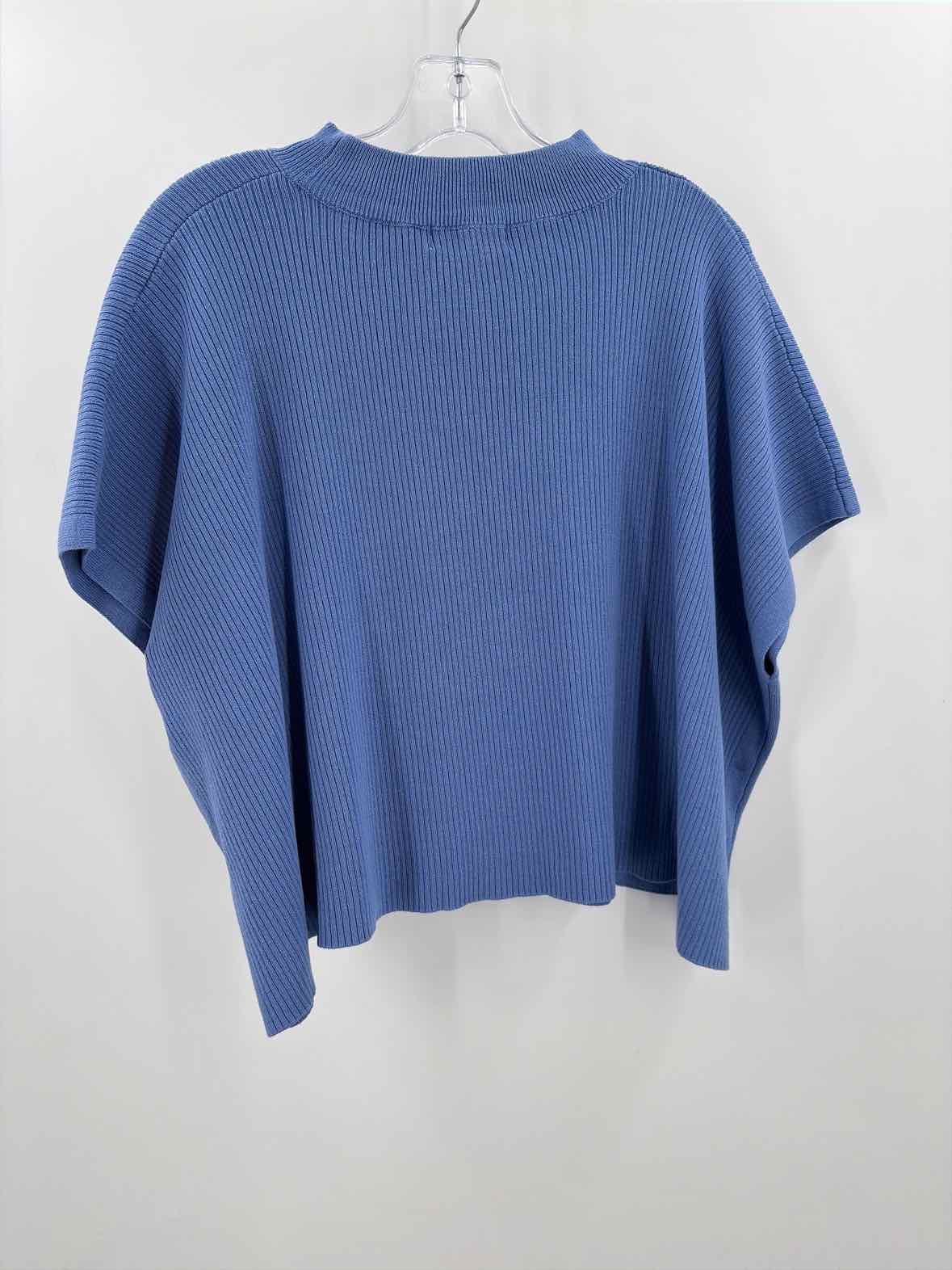 Pre-Owned By Together Blue Size Large Short Sleeve Sweater | True Fashionistas.