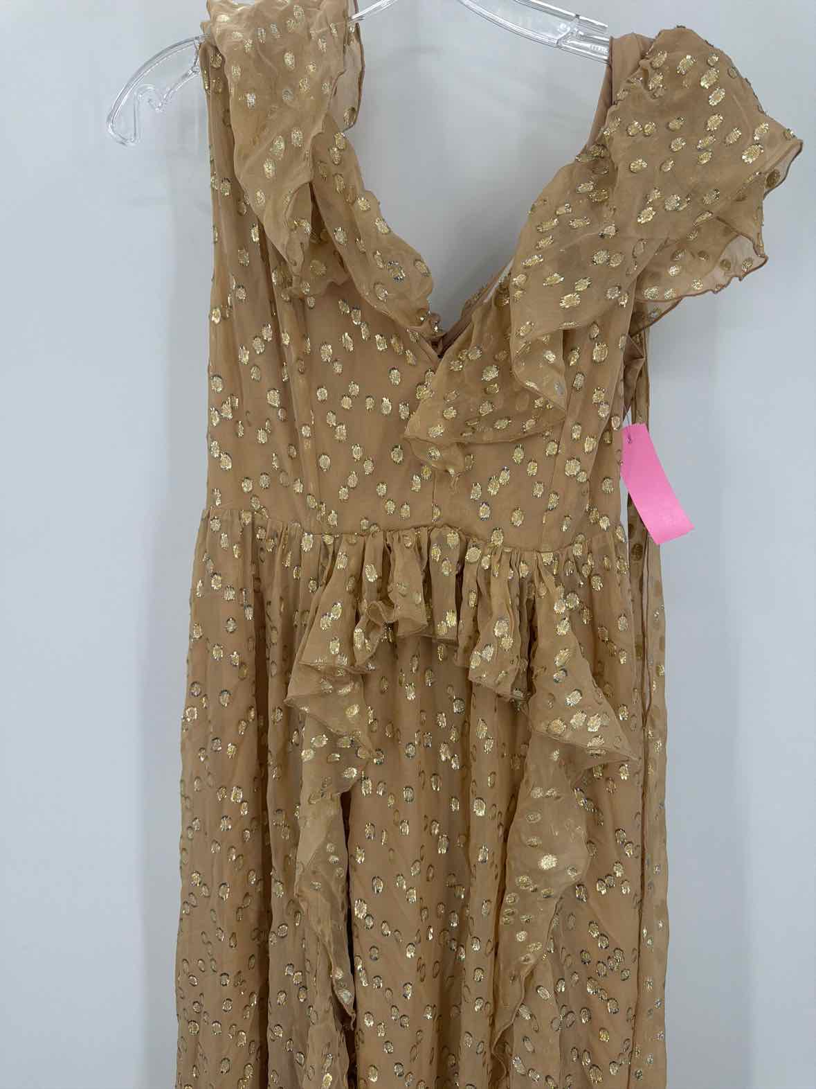 Pre-Owned Marie Oliver Gold Size 0 Long Sleeveless Dress | True Fashionistas.