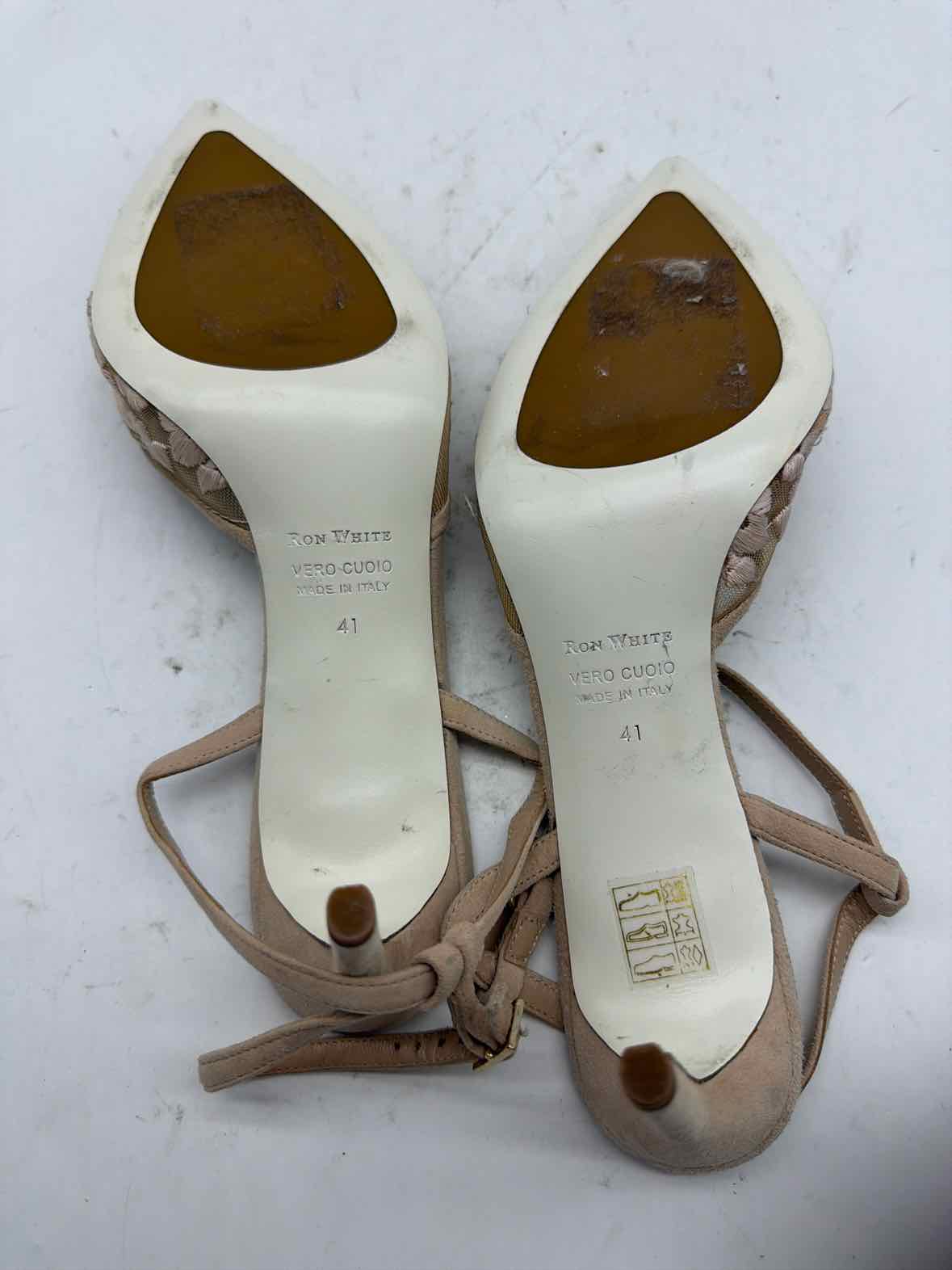 Pre-Owned Ron White Tan Size 11 Slingback Heels | True Fashionistas.