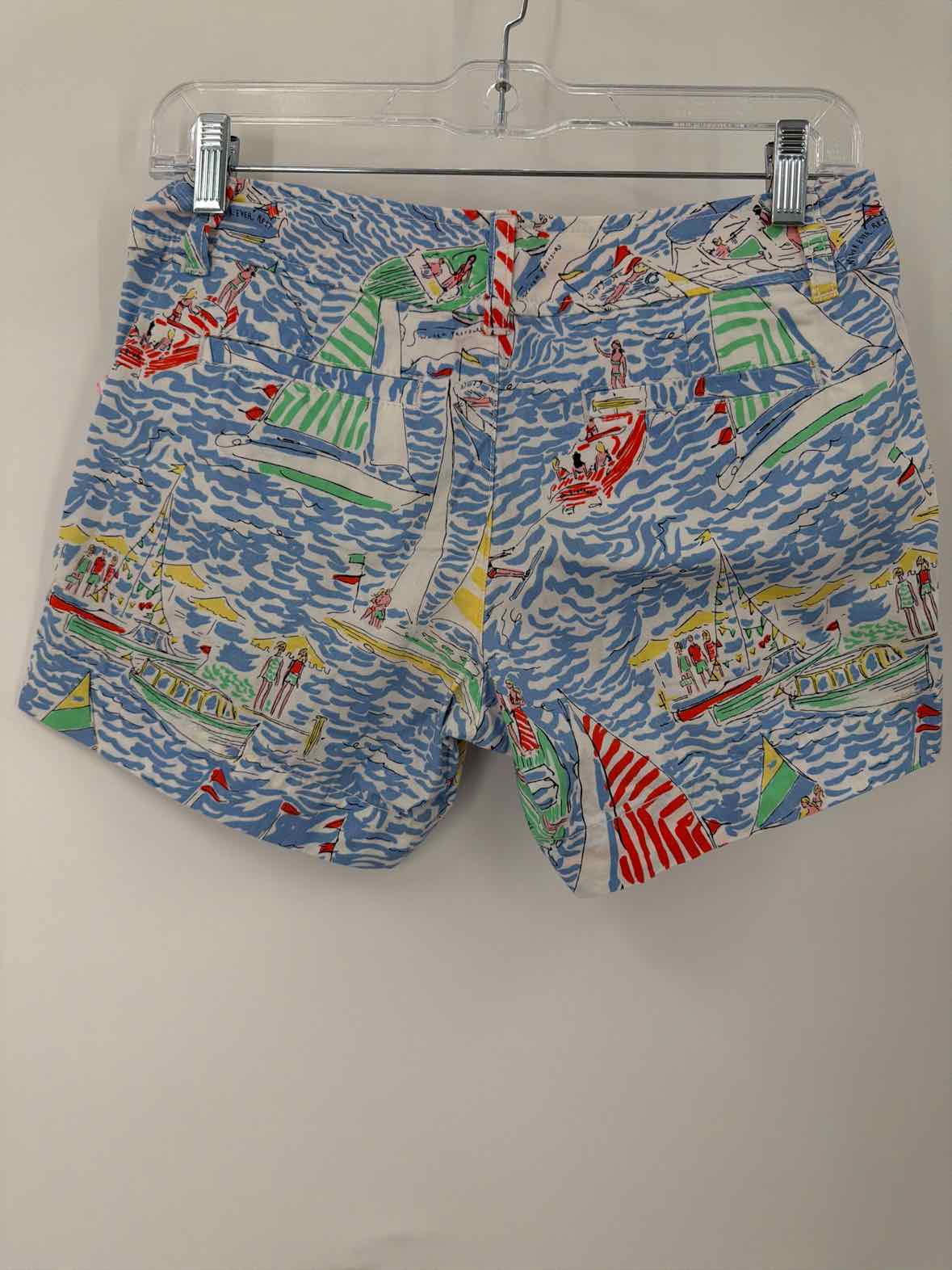 Pre-Owned Lilly Pulitzer Blue Size 00 Callahan Printed Shorts | True Fashionistas.