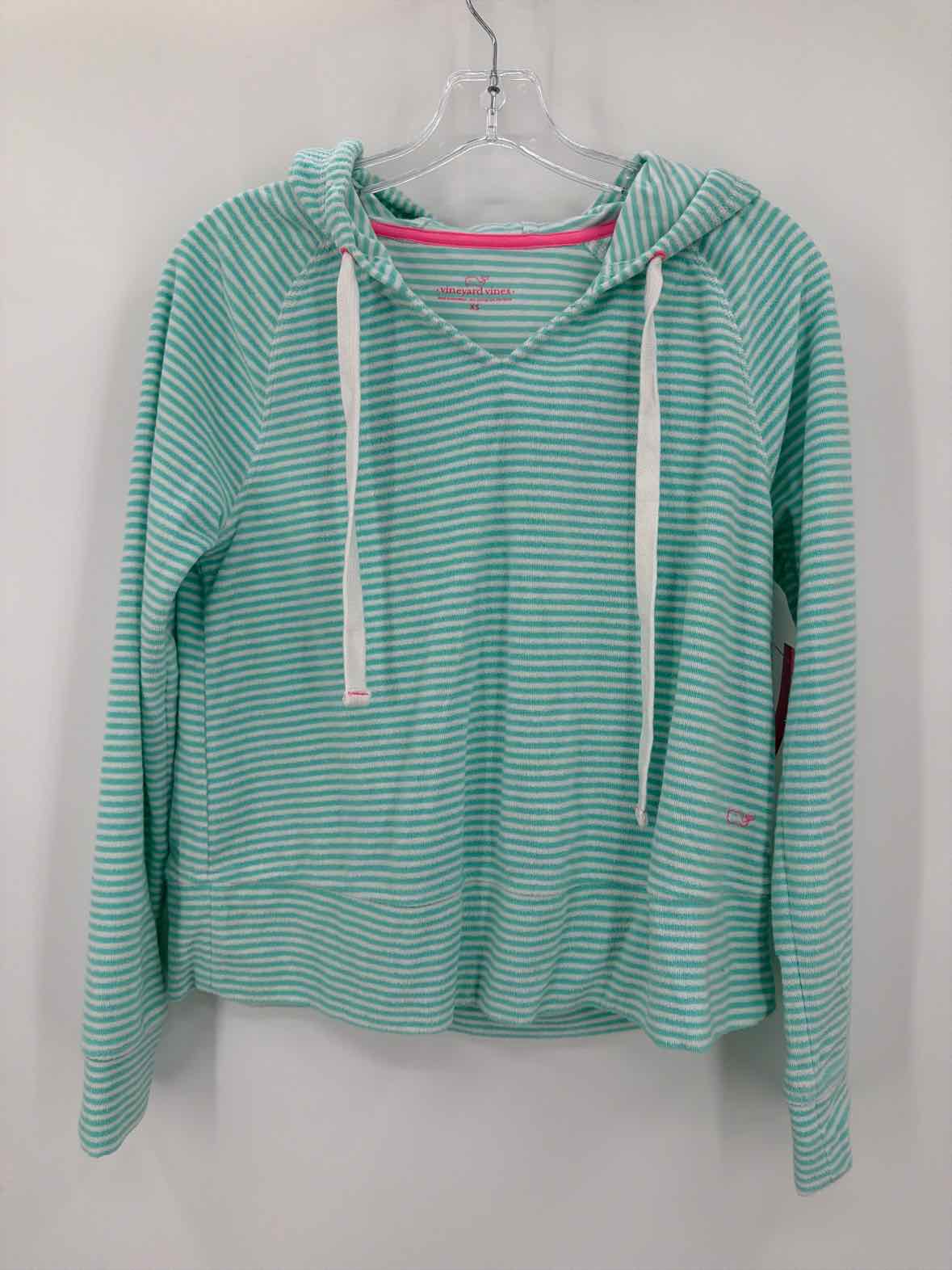 Pre-Owned Vineyard Vines Blue Size XS Stripe Hoodie Sweatshirt | True Fashionistas.