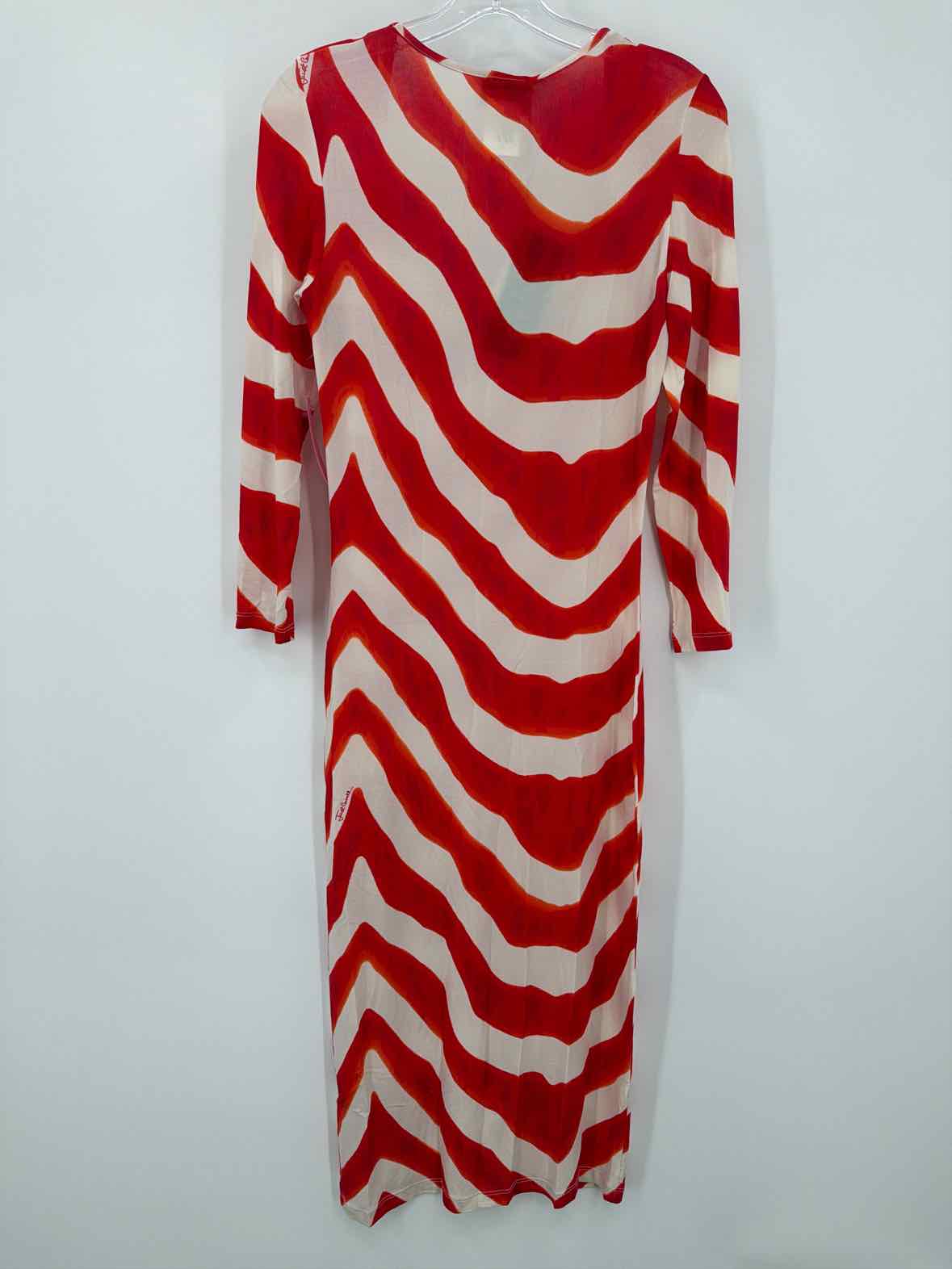 Pre-Owned Just Cavalli Red Size 44/10 Short Long Sleeve Dress | True Fashionistas.