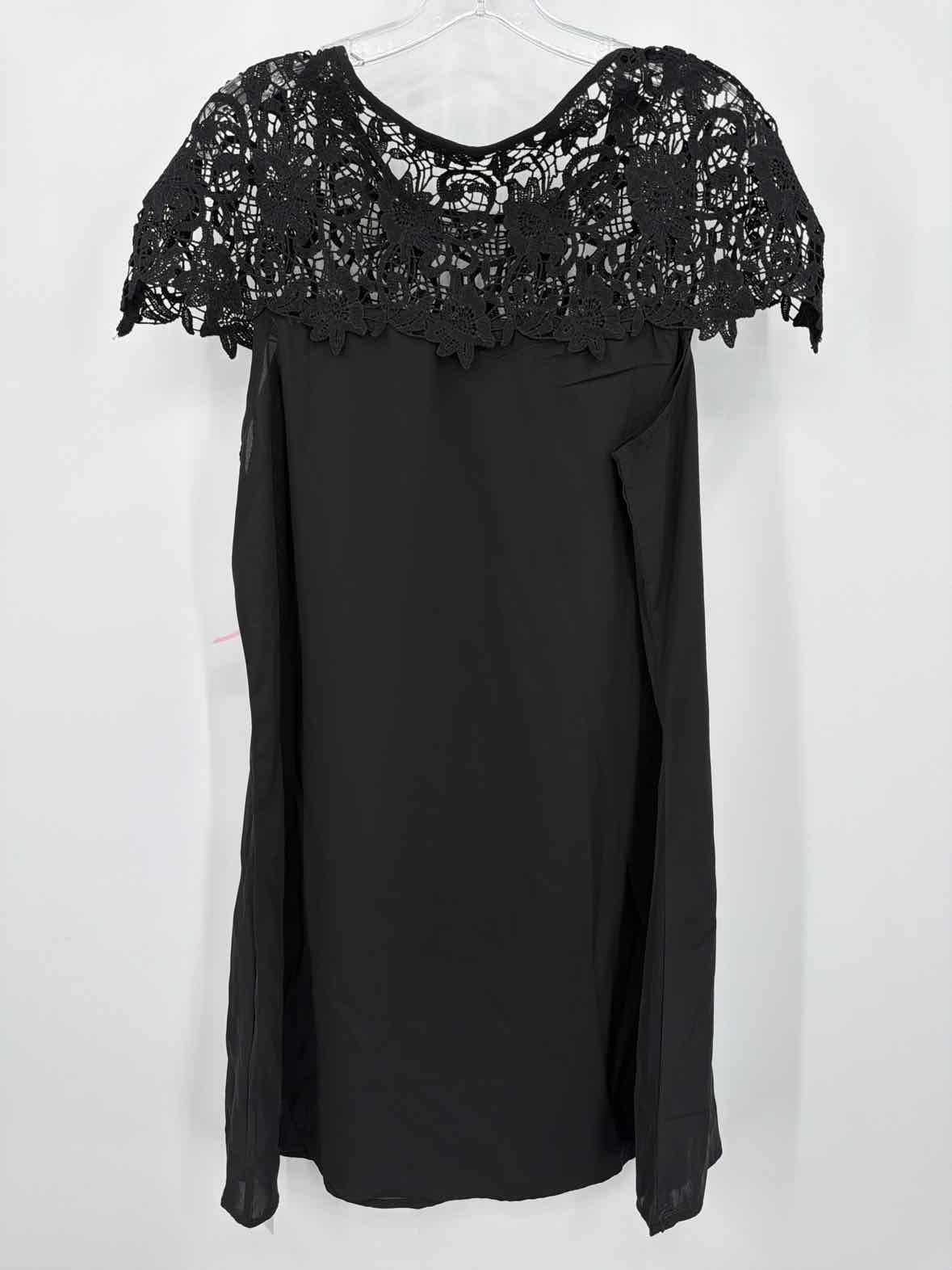 Pre-Owned Made with Love Black Size Large Short Sleeve Dress | True Fashionistas.