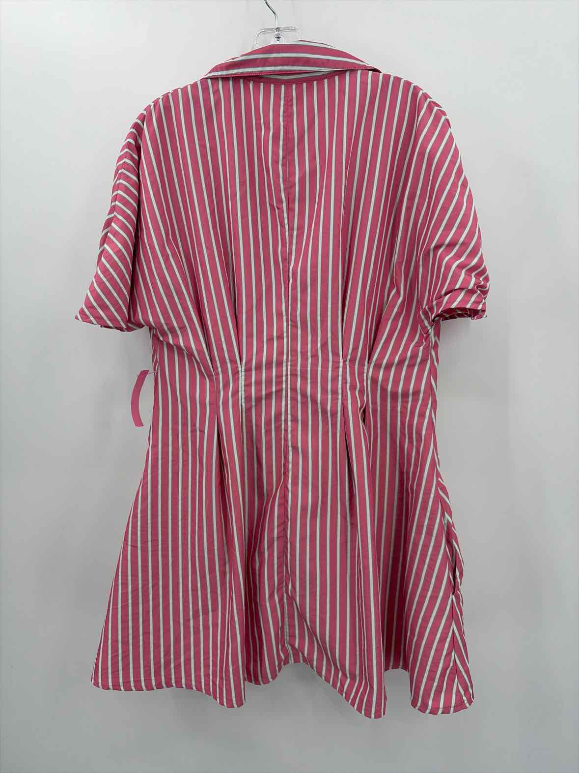 Pre-Owned glam Pink Size Medium Stripe Short Short Sleeve Dress | True Fashionistas.