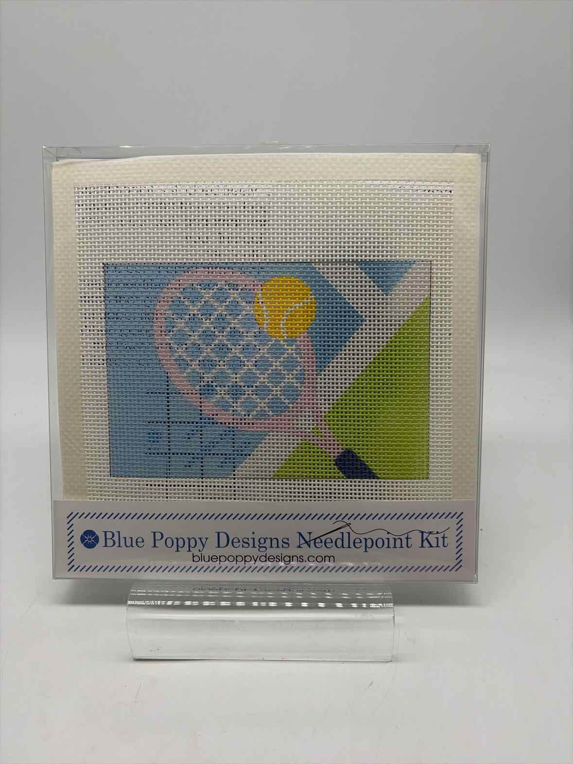 Blue Poppy Tennis Needlepoint | True Fashionistas.