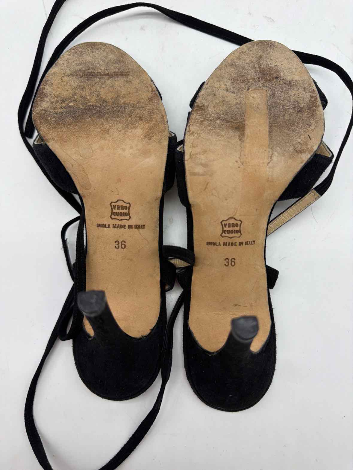 Pre-Owned Manolo Blahnik Black Size 36 Strappy Heels | True Fashionistas.