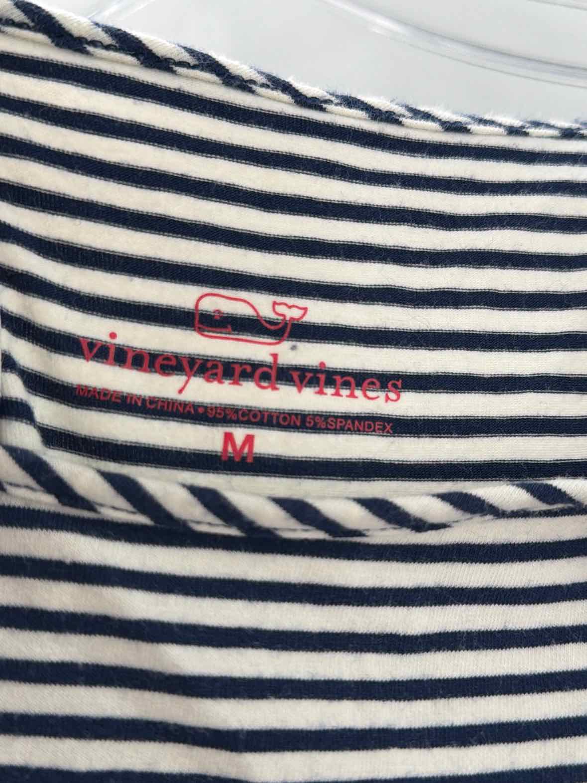 Pre-Owned Vineyard Vines Navy Size Medium Stripe Short Short Sleeve Dress | True Fashionistas.