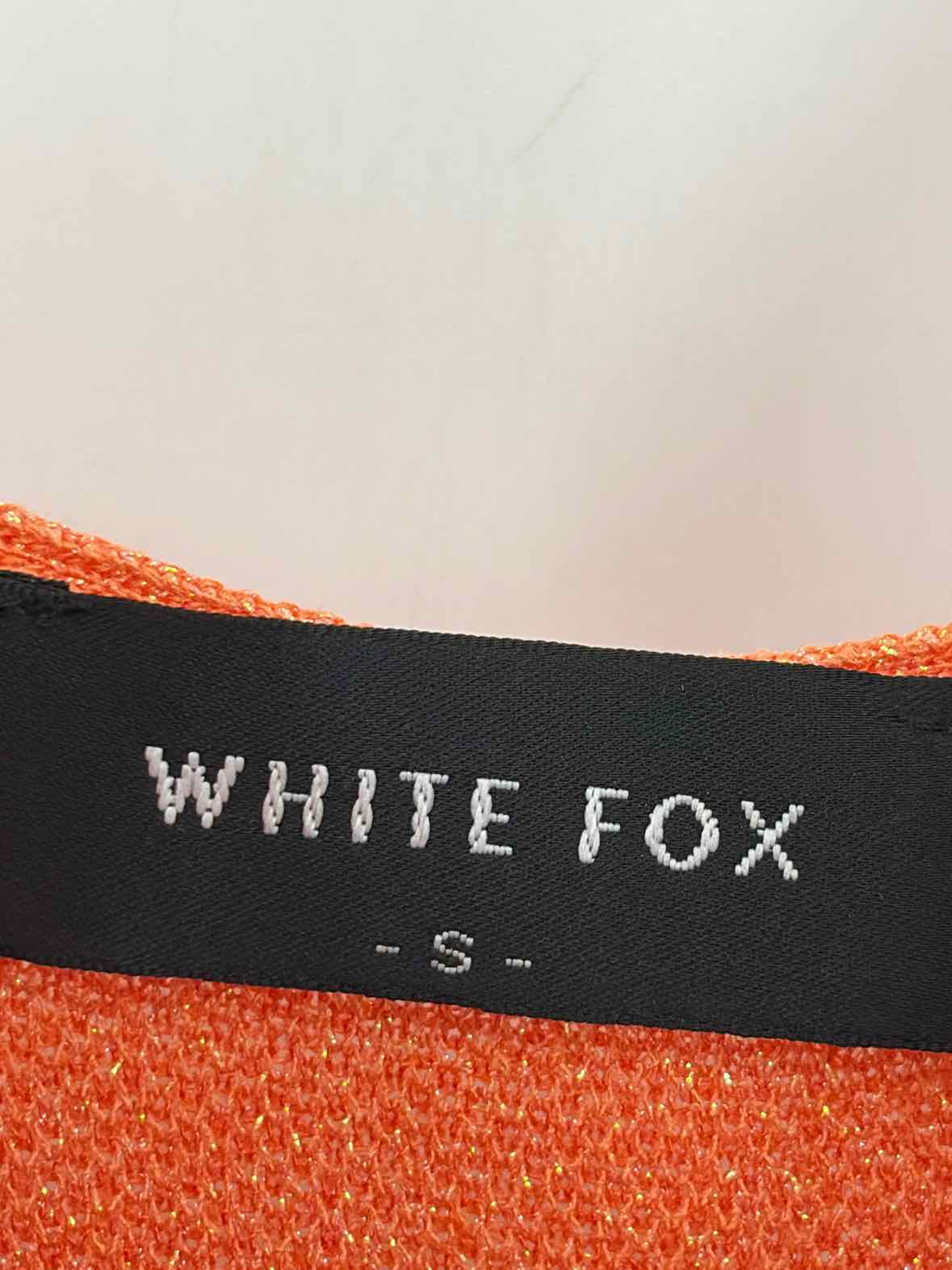 Pre-Owned White Fox Orange Size Small Maxi Sleeveless Dress | True Fashionistas.