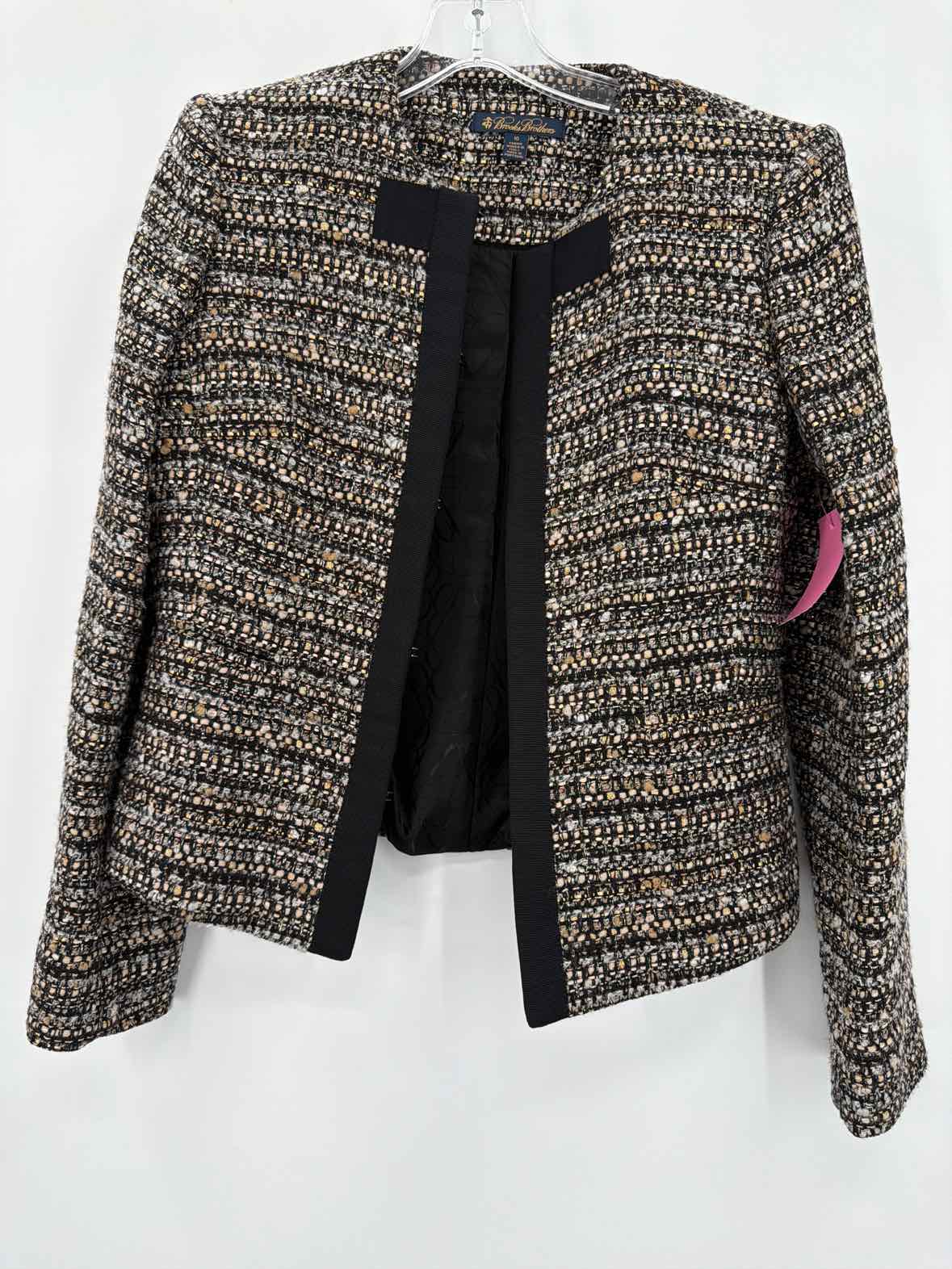 Pre-Owned Brooks Brothers Black Size 10 Boucle Blazer | True Fashionistas.