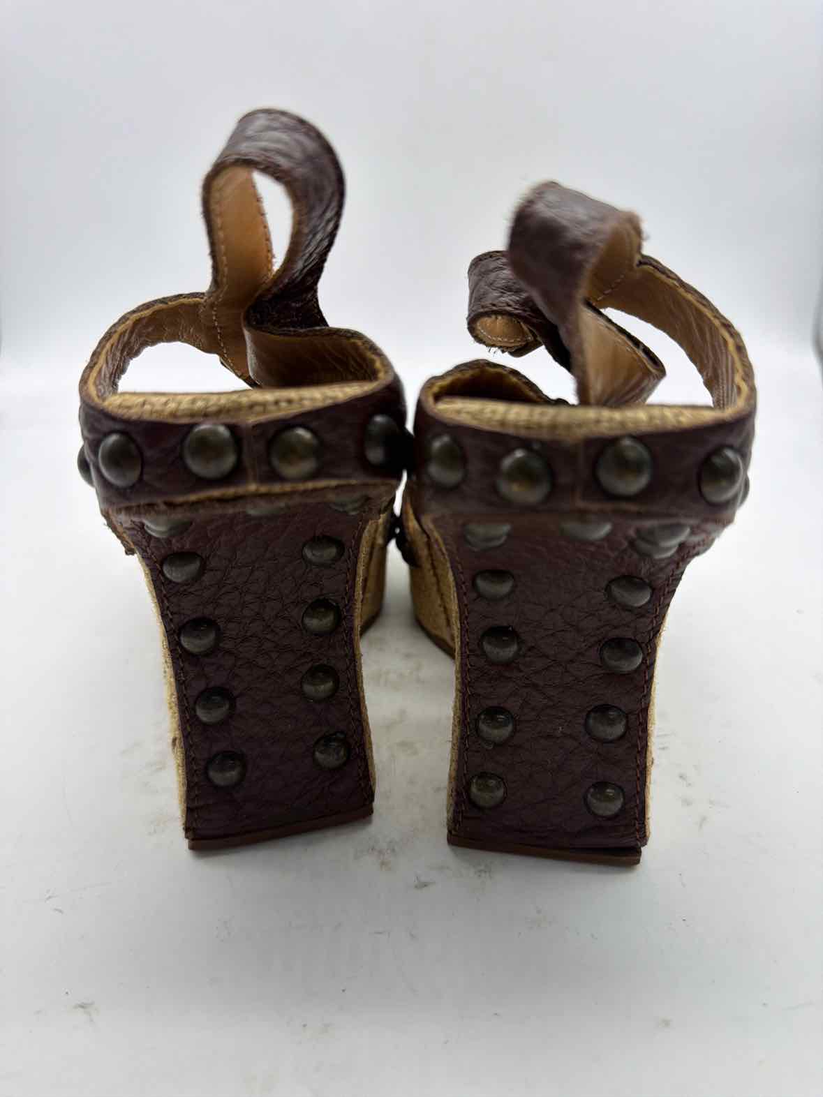 Pre-Owned Marni Brown Size 37 Wedge Heels | True Fashionistas.