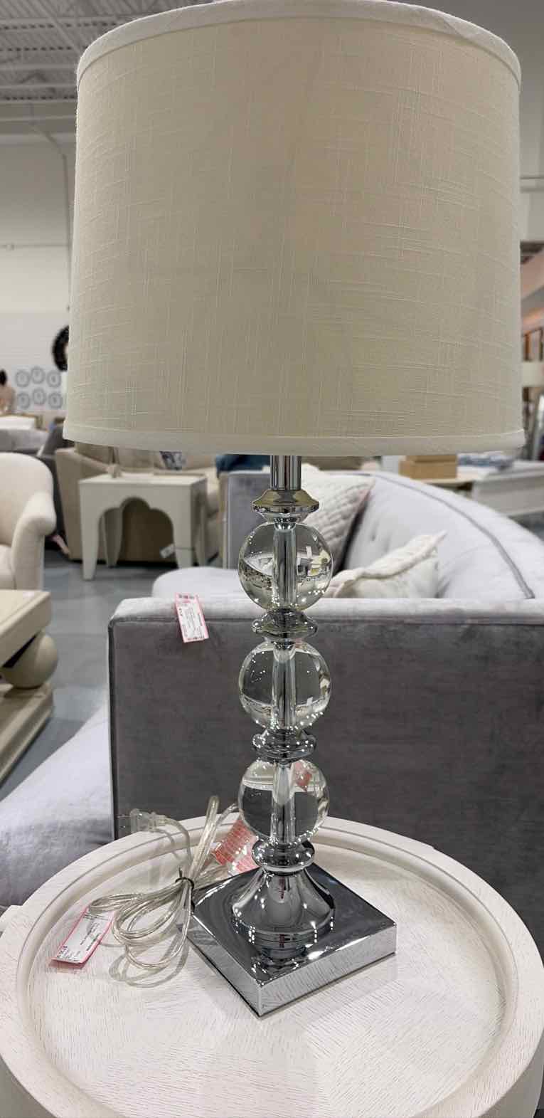 Glass And Chrome Table Lamp | True Fashionistas.