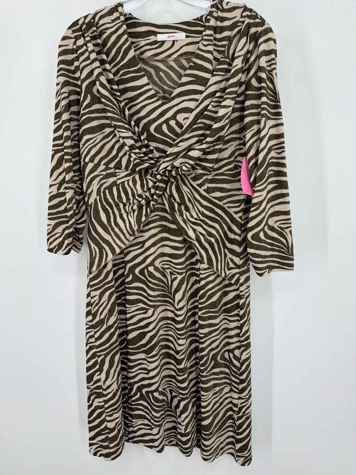 Pre-Owned Leggiadro Brown Size 12 Short Long Sleeve Dress | True Fashionistas.