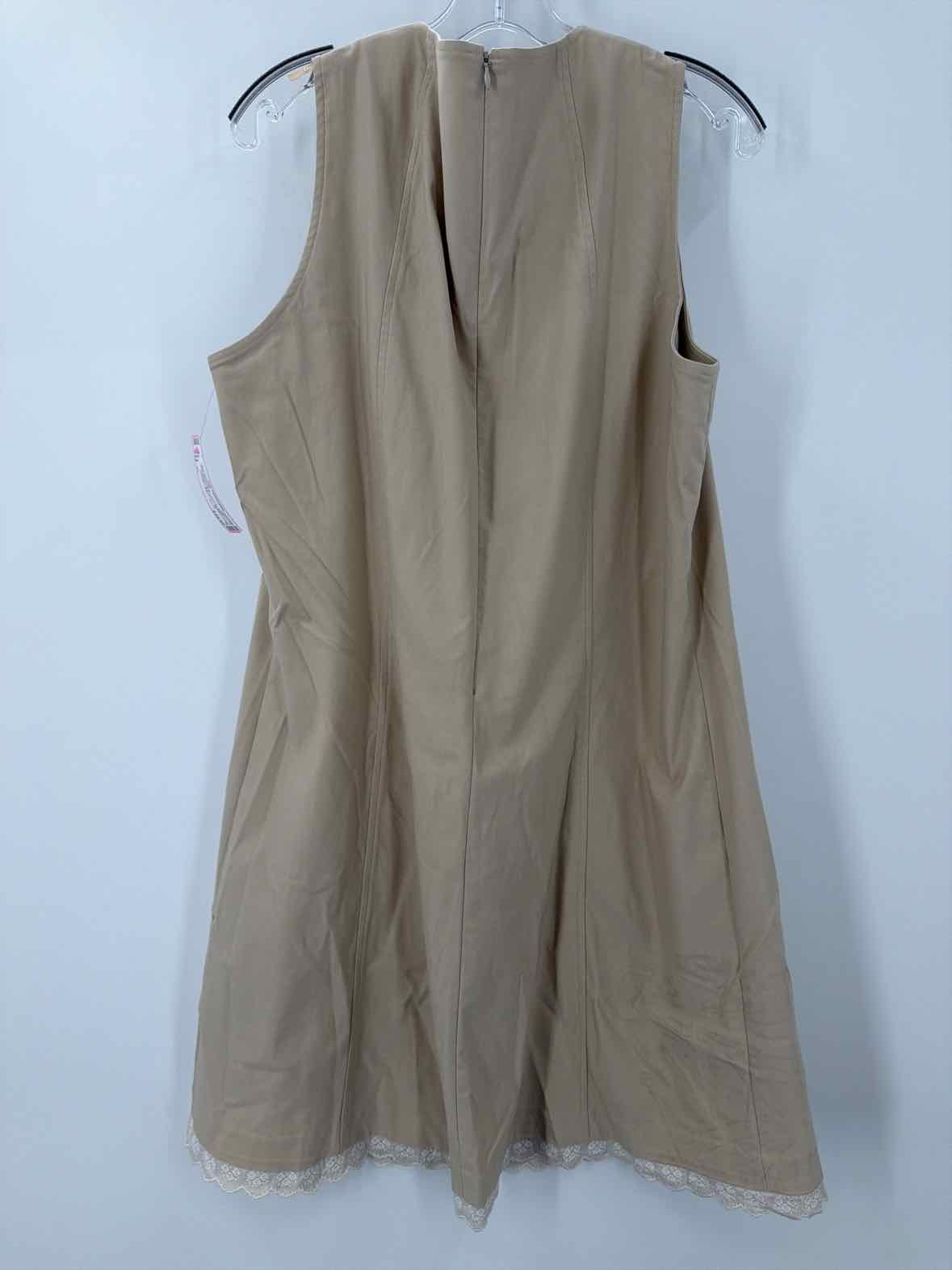 Pre-Owned Sara Campbell Tan Size XL Short Sleeveless Dress | True Fashionistas.