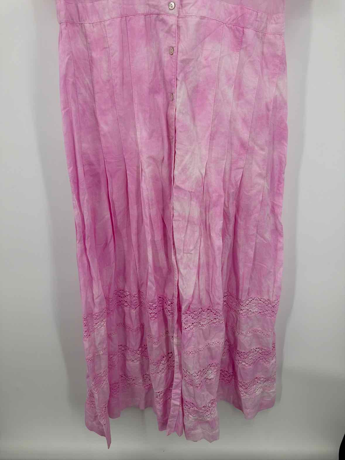 Pre-Owned Love Shack Fancy Pink Size Medium Long Short Sleeve Dress | True Fashionistas.
