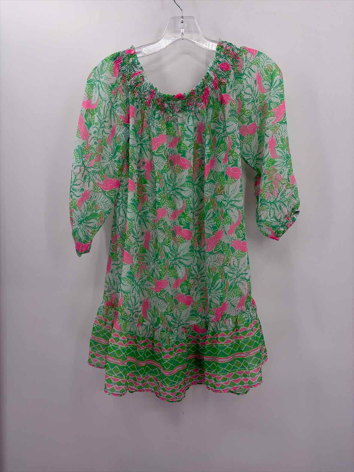 Pre-Owned Lilly Pulitzer Green Size XS Knee Length Long Sleeve Dress | True Fashionistas.