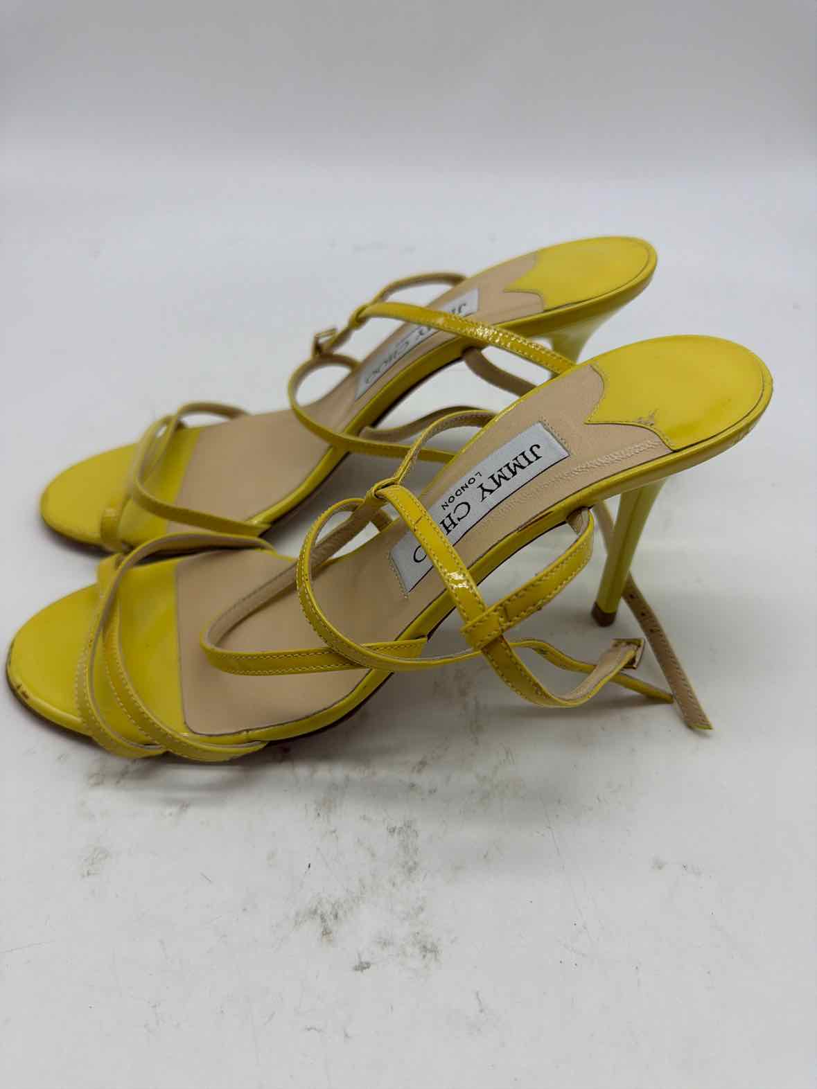 Pre-Owned Jimmy Choo Yellow Size 6.5 Strappy Heels | True Fashionistas.