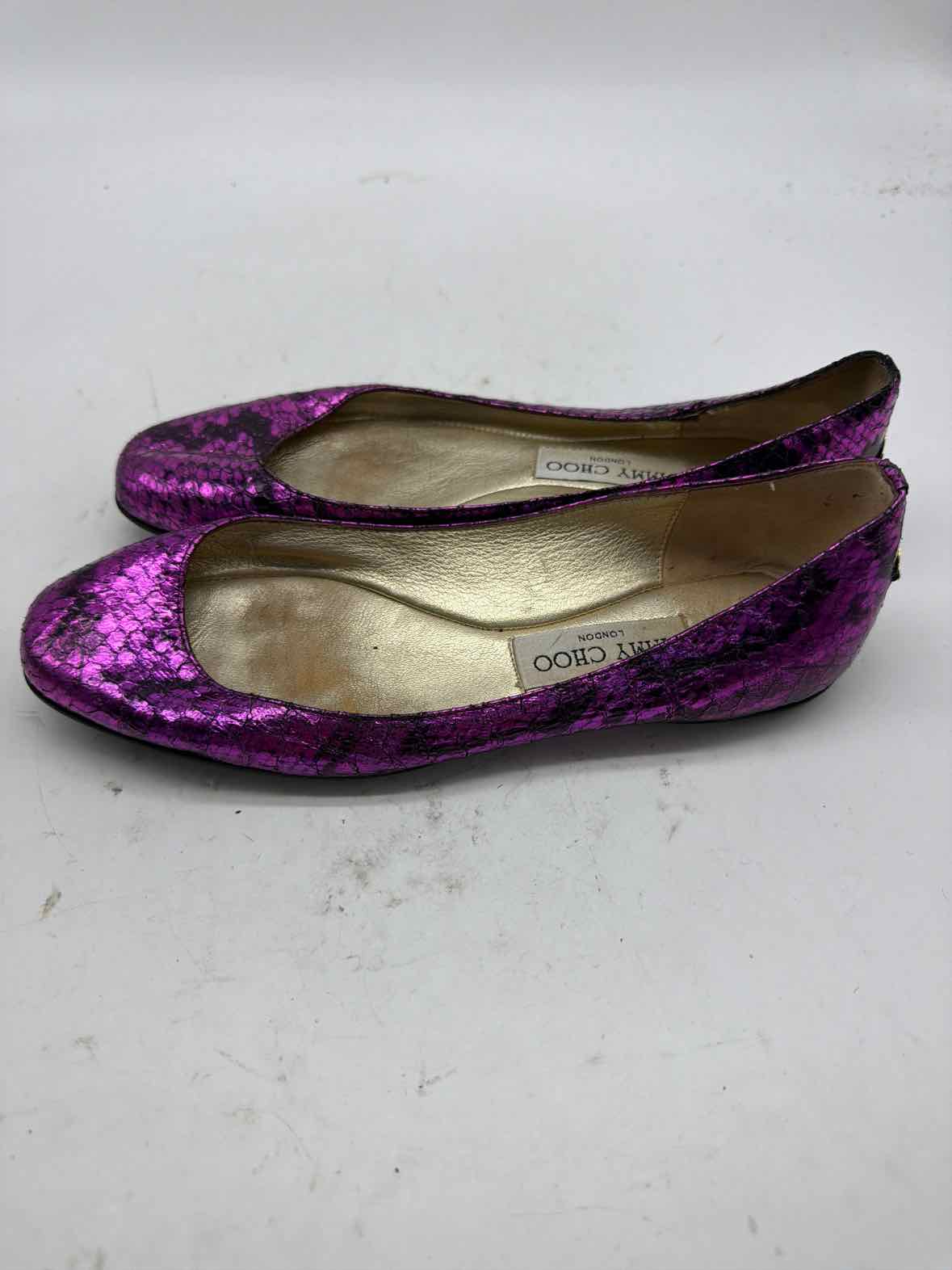 Pre-Owned Jimmy Choo Purple Size 6 Slip On Flats | True Fashionistas.