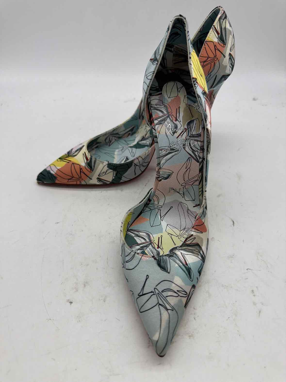 Pre-Owned Christian Louboutin Blue Size 9 Iriza 100 d'Orsay Pump Heels | True Fashionistas.