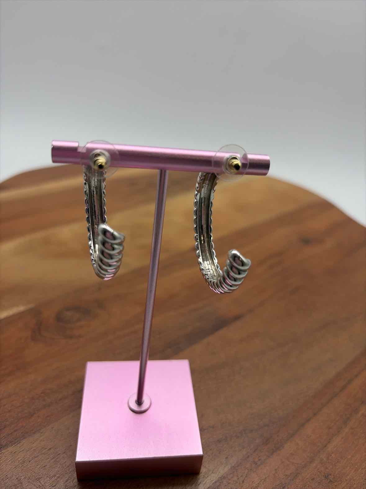 Luv Aj Silver Rope Hoop Earrings | True Fashionistas.
