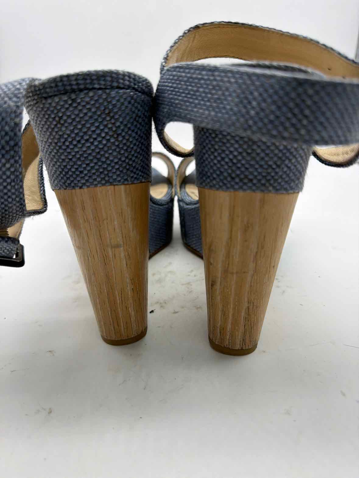 Pre-Owned Jimmy Choo Blue Size 41 Wedge Heels | True Fashionistas.